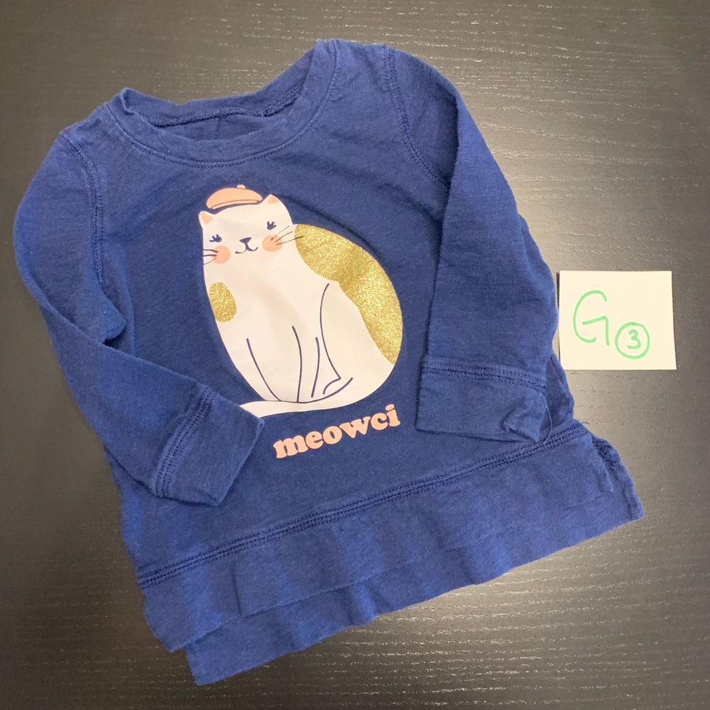 $3.00 💝 OshKosh 9-12m Cat Theme Shirt